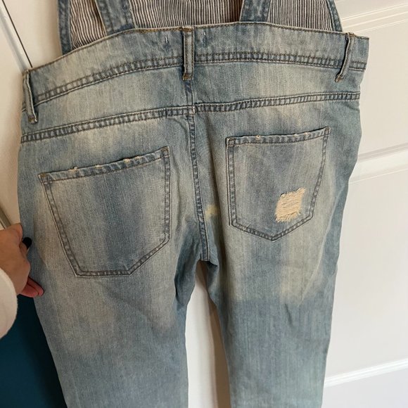 Forever 21 Distressed Denim Overalls | Size 28 - Picture 8 of 8